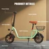 iScooter i12 Green Elektromos Roller Üléssel 500W