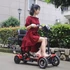 W4S2 Elektromos összecsukható 4 kerekű robogó Piros 500W